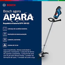 Roçadeira Bosch GFR 18V-23 Brushless Sem bateria