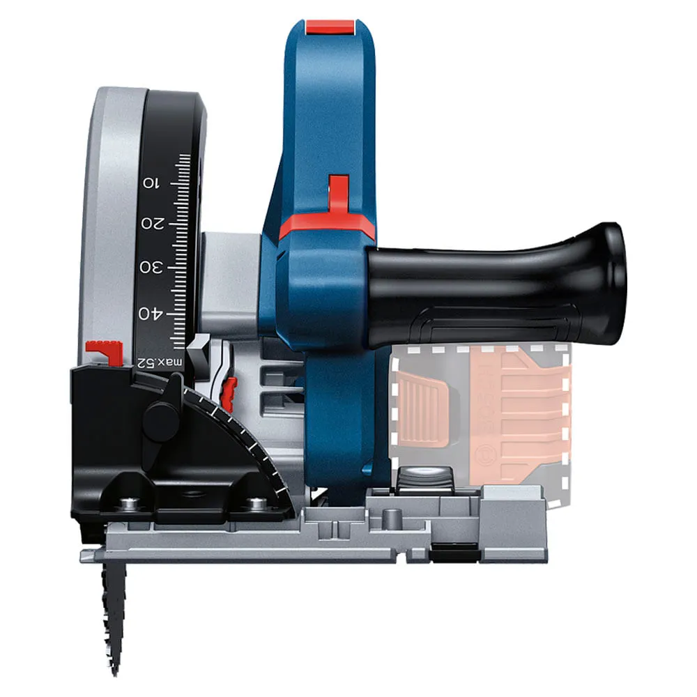 Serra circular de imersão Bosch GKT 18V-52 GC em maleta Sem bateria