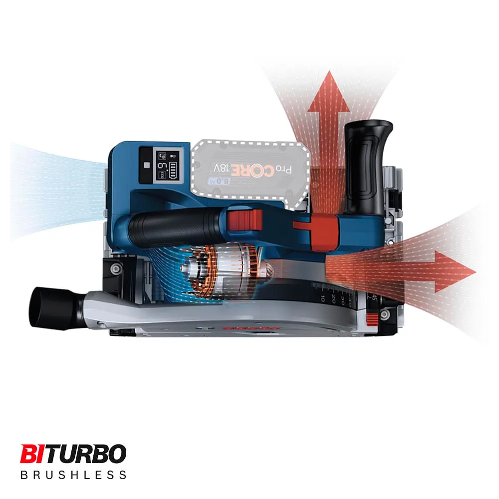 Serra circular de imersão Bosch GKT 18V-52 GC em maleta Sem bateria
