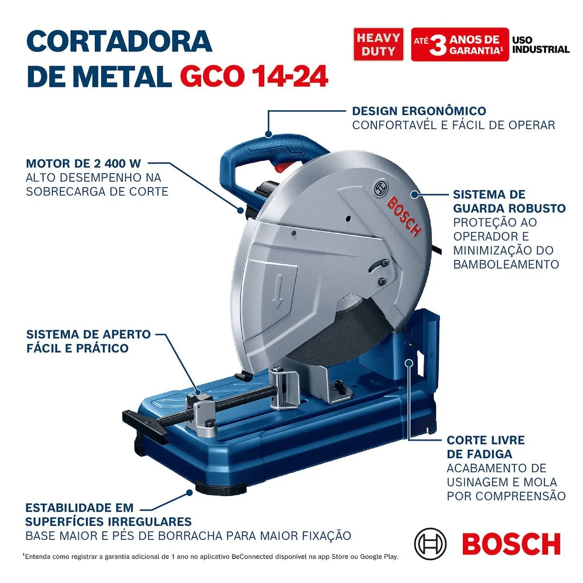 Serra policorte Bosch GCO 14-24 127V com 1 Disco
