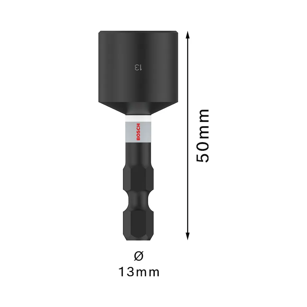 Soquete Bosch Impact Control 13mm, 50mm encaixe 1/4"