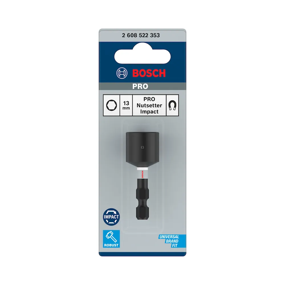 Soquete Bosch Impact Control 13mm, 50mm encaixe 1/4"