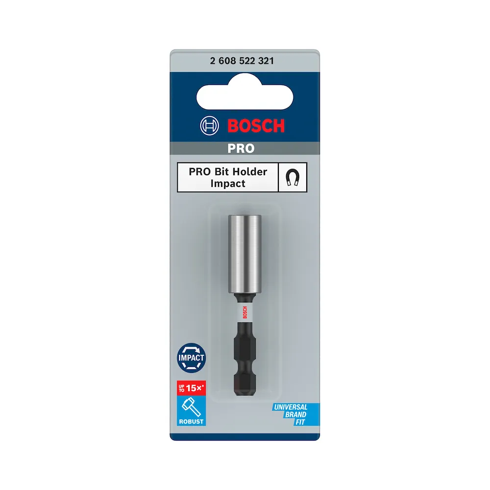 Soquete Bosch PRO HEX Impact magnético 1/4" 60mm